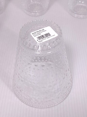 6x iittala Kastehelmi Oiva Toikka Clear Glass Tumbler Glasses 8 Oz
