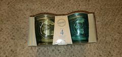 New Impressions DOUBLE OLD FASHIONED Rocks Dragonfly Whiskey Glasses 13oz Colors