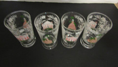 Vtg Libbey SOUTHERN BELLE Drinking Glasses Tumblers 5 1/4″ high SET OF 4