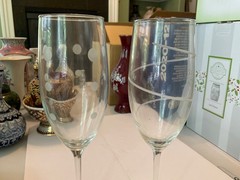 4 Pc Luminarc Soho Fluted Champagne Mix Set Clear Cut Etch Cristal D’Arques NIB