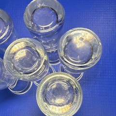 Unmarked 6-Piece Clear Glass Cordial Glass Set – 1 oz Capacity, Glass