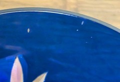 Vtg EDO KIRIKO Japan Cobalt Blue Hand Blown Crystal Aperitif Glass SET OF 3