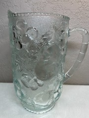 Vintage Libbey Orchard Fruit Glass Beverage Set Pitcher & 5 Tumbler Glasses MCM