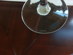 Lenox GEMS Blue Wine Glass Fine Crystal White Jewel Tone Tall Stem Replacement