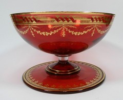 Gold Ruby Table Centerpiece Bowl Circa 1825 AL-27