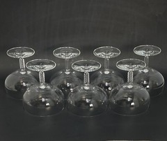 7 Schott Zwiesel Escapada Champagne Wine Glasses Dessert 4.5” 8 oz Square Stem