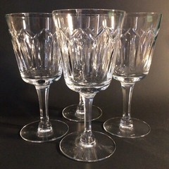SENECA CRYSTAL WATER GLASSES CAMBRIDGE 7″ SET OF 4