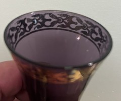 Set Of Four Vintage Bohemian Czech Jewel Tone Cordial Or Shot 2 Fl Oz Glasses