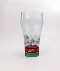 Coca Cola Pine Cones and Branches Christmas Holiday Winter Glass  Tumbler