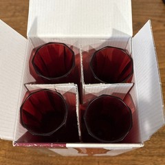2006 Ruby Red Cristal D’Arques Paris Champagne Flutes | France Longchamp Fluted