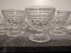 Vintage Anchor Hocking Wexford Clear Glass Champagne Sherbet Cups Lot of 12