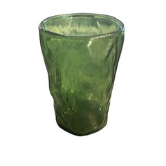 Seneca Driftwood Or Morgantown Crinkle Green Juice Glasses 4” Green