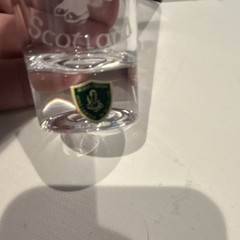 Burns Crystal Deluxe Drum Glass Hand Crafted Scottish Clear Crystal ~3.5 in