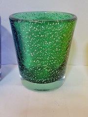 Reed & Barton Miller Rogaska Rainbow Stardust Blown Glass Tumblers Set Of 4