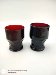 Royal Ruby Red Georgian Glasses, Anchor Hocking 8 Oz / 9 Oz Tumblers