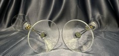 Set Of 2~Abbott Collection~Gold Heart Stem~Clear Crystal Champagne Flutes~11”
