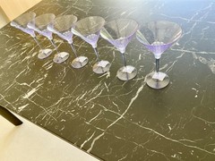 Moser Pebbles Alexandrite Purple Cocktail Martini Glass 8.8 oz Set of 6 BNIB
