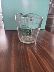 Anchor Hocking #498 Oven Basics 2 Cups/1 Pint Glass Measuring Cup Green Writing