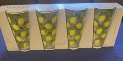 Rakle. Set of 4 Lemon Tumblers Highball Glasses. NEW. Turkey.