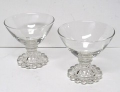 Anchor Hocking Boopie Sherbet Clear Glass No. 733 – Vintage Set of 8 w/Box