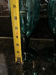 Jade Green Wine Glasses Goblets Set of 3