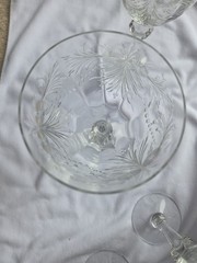 Vintage Heisey Water Goblets Wine Glasses 8.5 Inches Tall Set Of 4