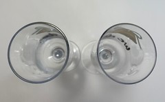 Rae Dunn Magenta WE DO Champagne Flute Toasting Glasses Wedding Bride Groom EUC
