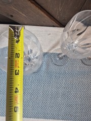 Mikasa Flame D’amore Crystal Water Goblets Glasses 9 3/4″ Set of 4