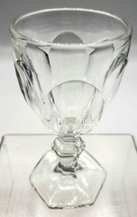 Heisey Clear Glass Wine No. 341 Puritan Pattern 6 Panel 4″ Tall c.1896-1905 EAPG