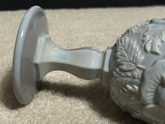 MADONNA INN Wild Rose Water Goblet Grey Marble Slag 6.5″