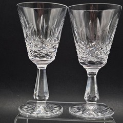 Waterford Kenmare White Wine Glasses Set of 2 5.5″ High Ireland Irish Crystal #3