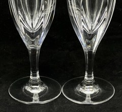 Gorham Crystal Sonja Champagne Flute Clear Cut Panels 8in 2Pc Set