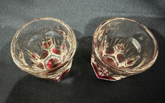 Vintage Culver Gold Tone Metal Shot Glass Caddy 8 Section Caddy W/6 Shot Glasses