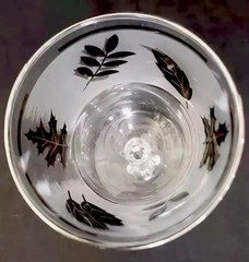 Libbey Silver Leaf Frosted Goblet Wine Water Glasses Set Of 6 Approx 5 3/4”H
