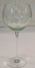 **NEW** Lenox Butterfly Meadow Green Etched Balloon Wine Glass 9” tall (FJ)
