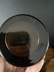 Set of 2 Vintage Tawny Mocha Brown 12 oz Flat Tumblers Anchor Hocking LINDEN
