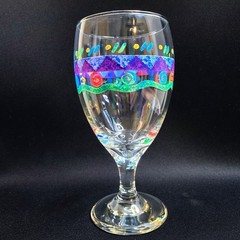 WINE GLASS by Sue Zipkin from the «Potpourri» Collection by Sango (Goblet) 14oz