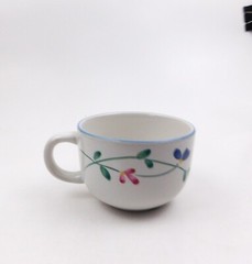 Allegro Stoneware Hearthside Cup Coffee Tea Flowers Vine Vintage