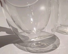 Bodum Double Wall Espresso 3 oz Cups Set of 2 Clear Round Glossy Switzerland