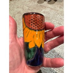 Hand Painted Mini Vase Set Shot Glasses Boho Folk Art Rustic Decor