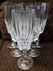 Royal Irish MEGAN Crystal Fluted Champagne Goblet LOT 6 Flute Glasses Ireland