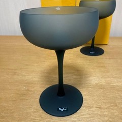 Sghr If Frosted Champagne Glass Pair Glass D8.5cm H13.5cm Indigo Sugahara