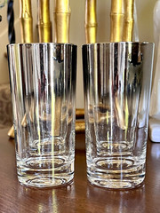 Dorothy Thorpe MCM Set Of 4 Silver Ombre Fade Cocktail Highball Tumblers