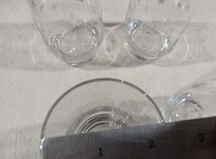Vintage MCM Atomic Starburst Design Glass Tumblers w/ Weighted Bottoms Set of 4