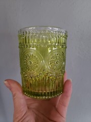 Set Of Two Vintage Inspired Green Embossed Glassed, The Pioneer Woman?