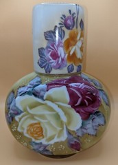 Nippon Hand Painted Floral Tumble Up Set Vintage Beautiful!