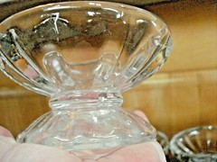 Vtg. Libbey Footed Paneled Pedestal Base Sherbet Ice Cream Dishes ~ Set Of 8