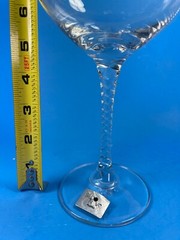 Studio Nova Wine Glasses Venice 24% Lead Crystal 14oz Austria Set of 2 Vtg C63