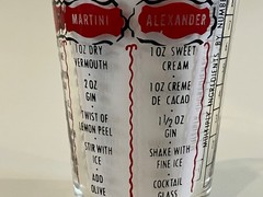 Vintage Federal Glass Cocktail Mixer Six Recipe Tumbler 12oz MCM Mint Cond 6″