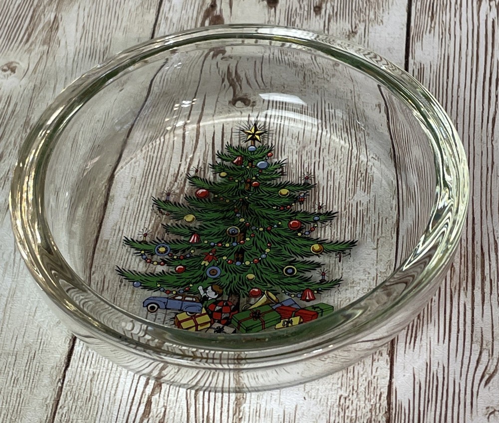 Christmas Tree by Cuthbertson RARE htf Glass Coaster Or Ashtray Dish Replacement